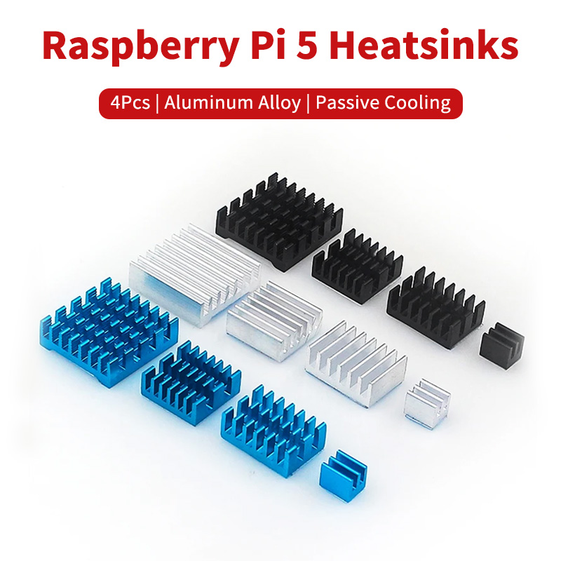 Raspberry Pi Water Cooling Kit - 4Pcs 라즈베리 파이 5 히트 싱크