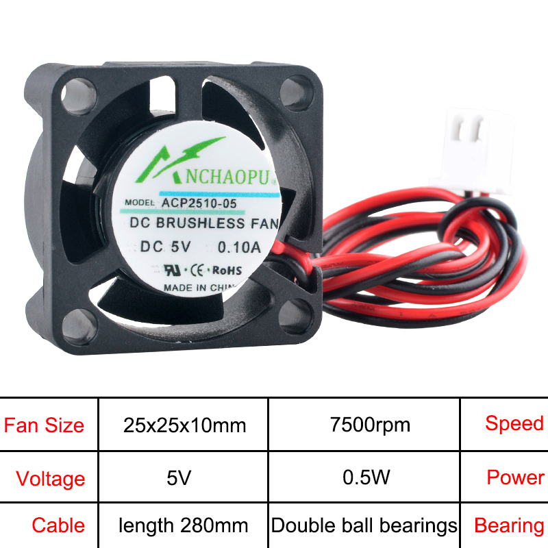ANCHAOPU 2.5cm 25mm 팬 25x25x10 - Raspberry Pi Water Cooling Kit 리뷰 및 가격