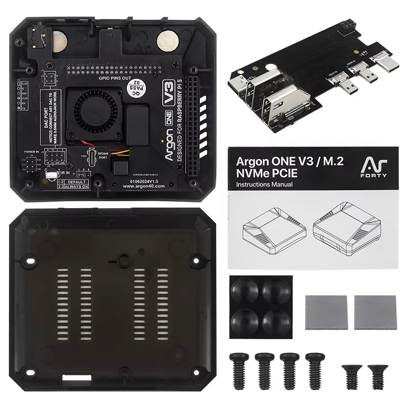 아르곤 원 V3 메탈 케이스 라즈베리 파이 5 알루미늄 - Argon One V3 M.2 Nvme Case 리뷰 및 가격